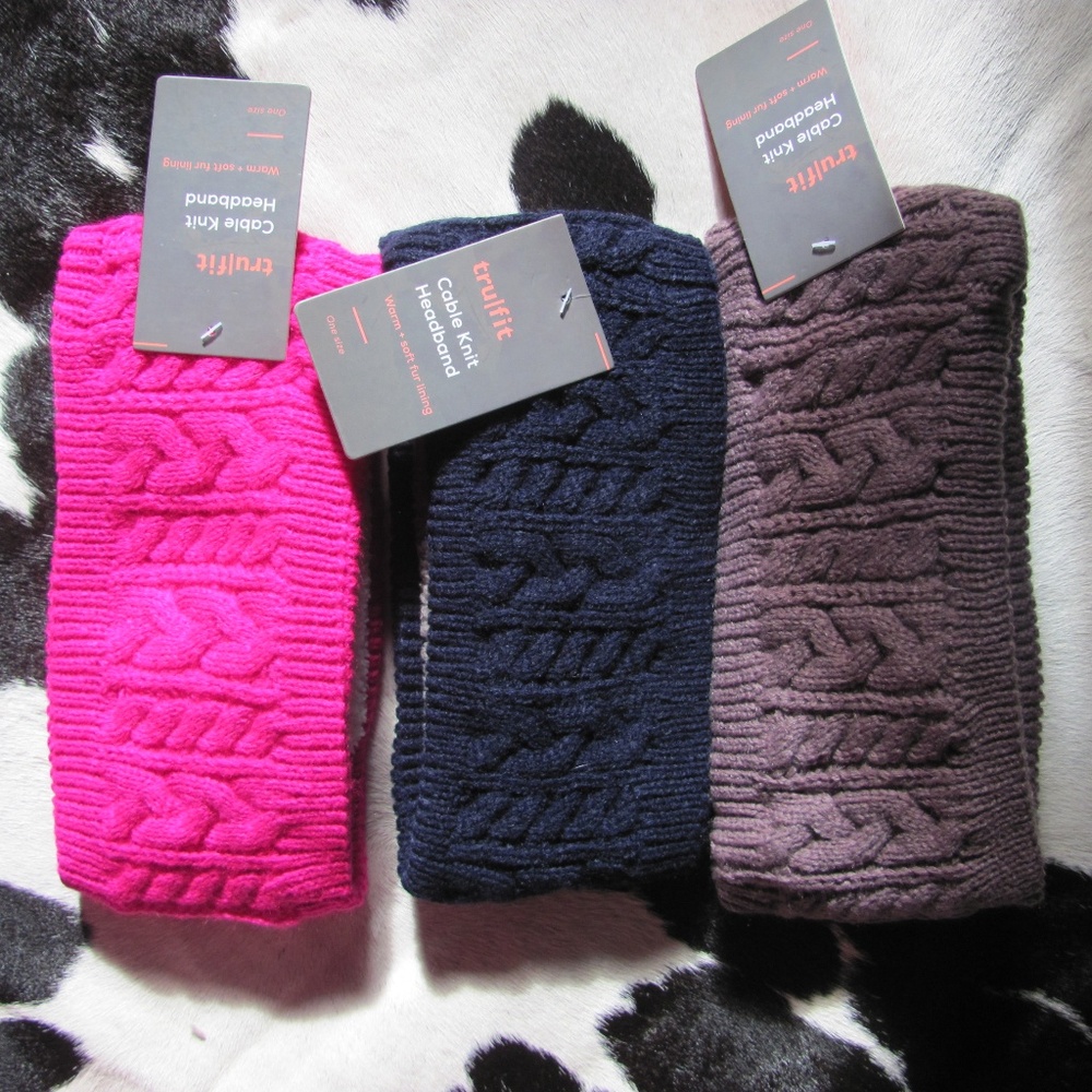 TRULFIT SHERPA LINED WINTER HEADBANDS BRAND NEW WI